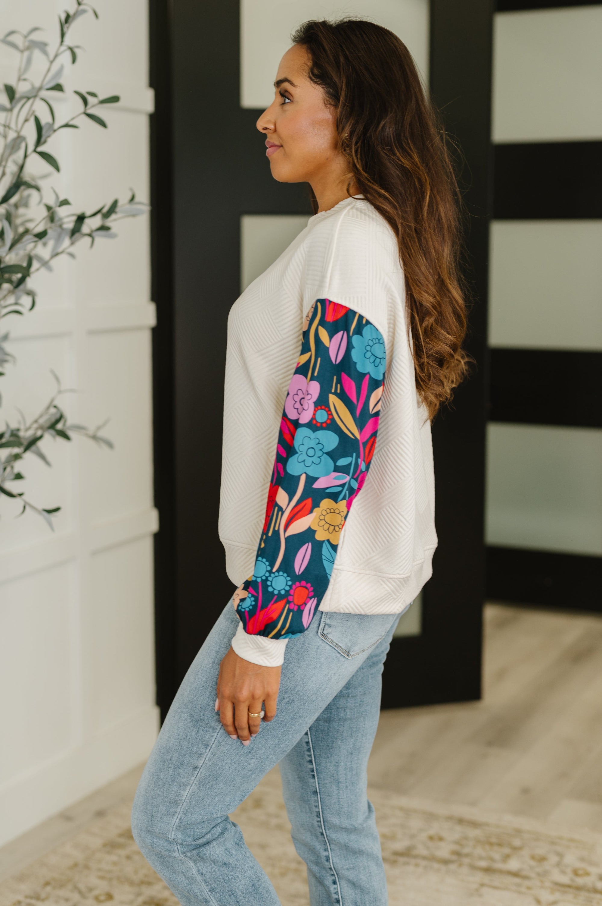 Chanson Douce – Floral Sleeve Top