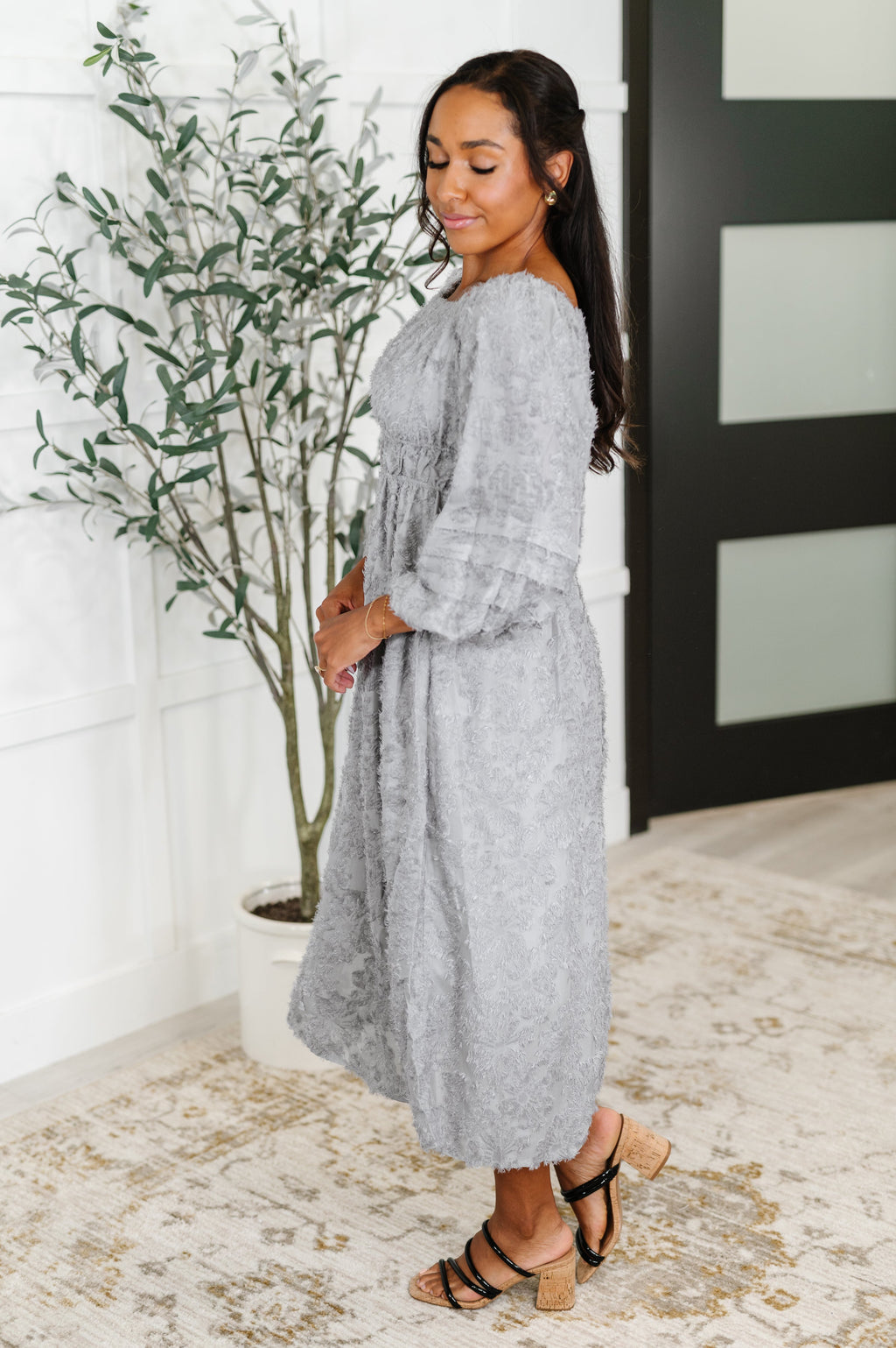 All Is Well Dress In Opal Gray Ave Shops