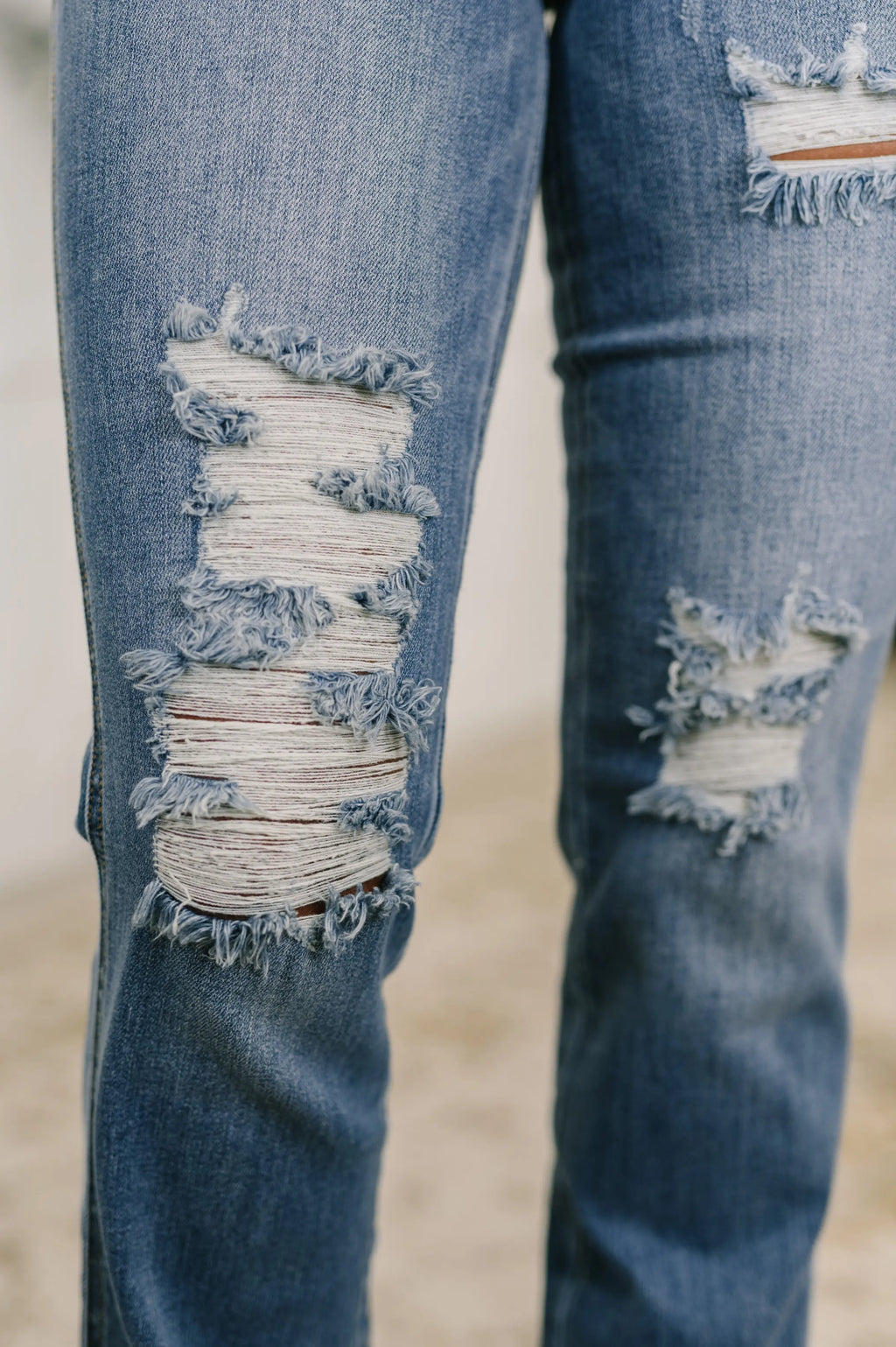 Maureen High Rise Distressed Bootcut Jeans Ave Shops