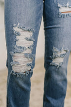 Maureen High Rise Distressed Bootcut Jeans Ave Shops