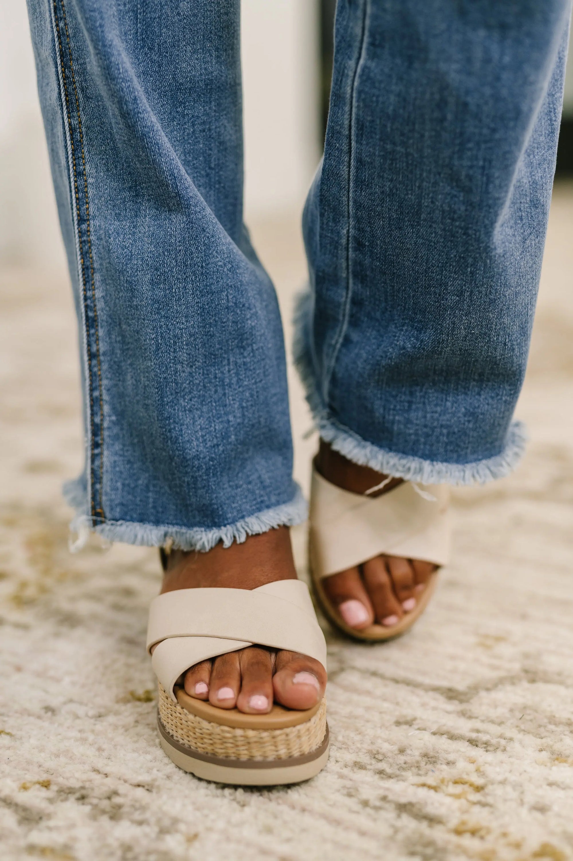 Maureen High Rise Distressed Bootcut Jeans Ave Shops