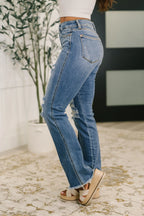 Maureen High Rise Distressed Bootcut Jeans Ave Shops