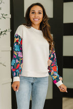 Chanson Douce – Floral Sleeve Top