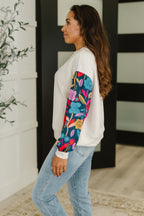 Chanson Douce – Floral Sleeve Top