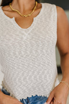 What's the Plan Lettuce Hem Tank in Heather Grey Ave Shops